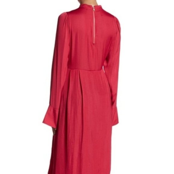 Free People Rose Mock Neck Embroidered Deep Slits Dress Lightweight S - Picture 2 of 8